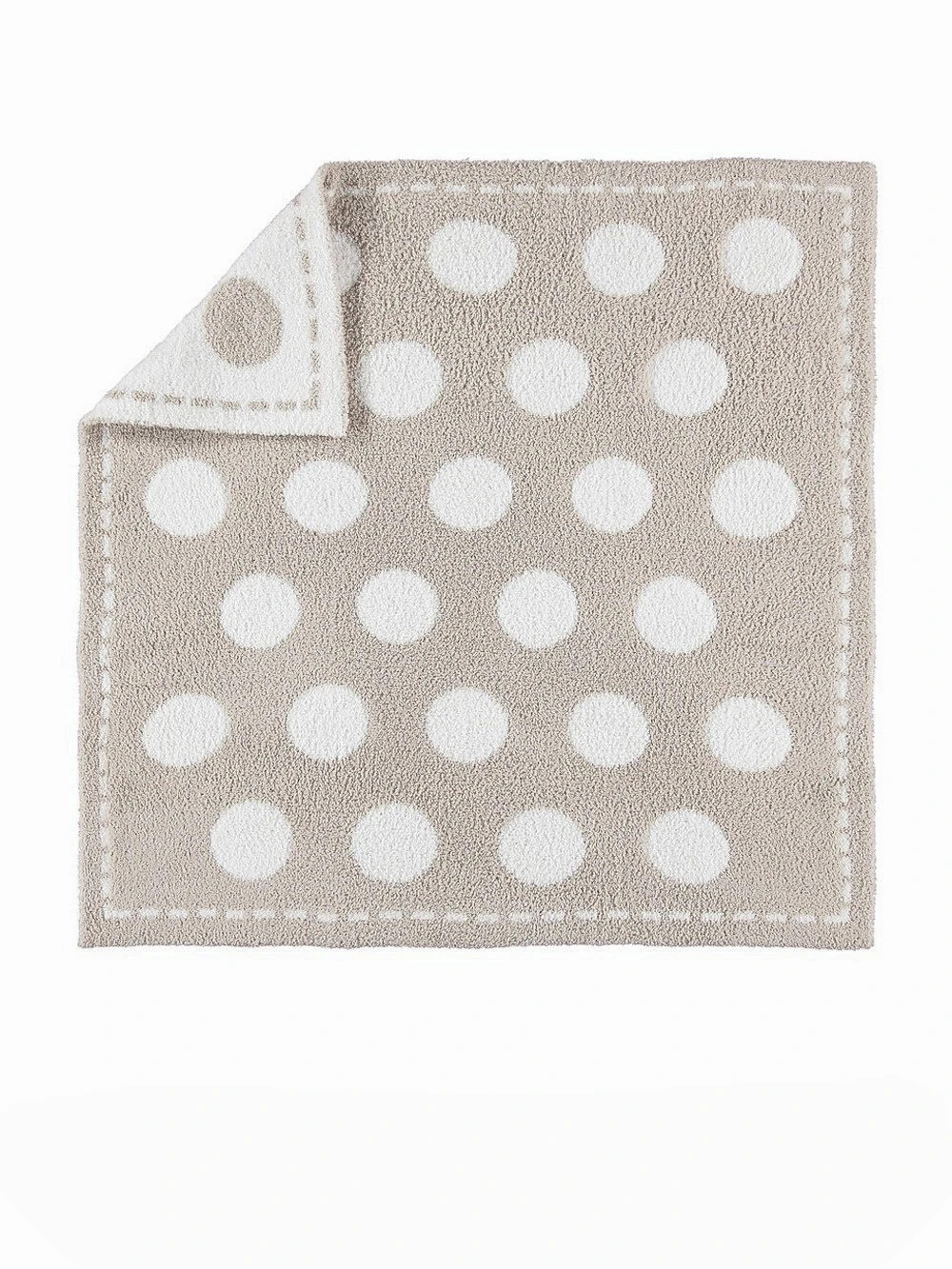 Barefoot Dreams CozyChic Dream Receiving Blanket Stone White Circles